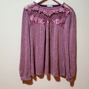 Women's Maurices Long Sleeve Pheasant Blouse